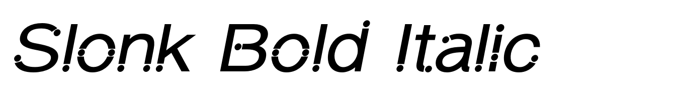 Slonk Bold Italic